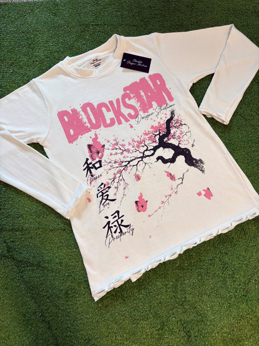 Pink Blossom Blockstar T-shirt